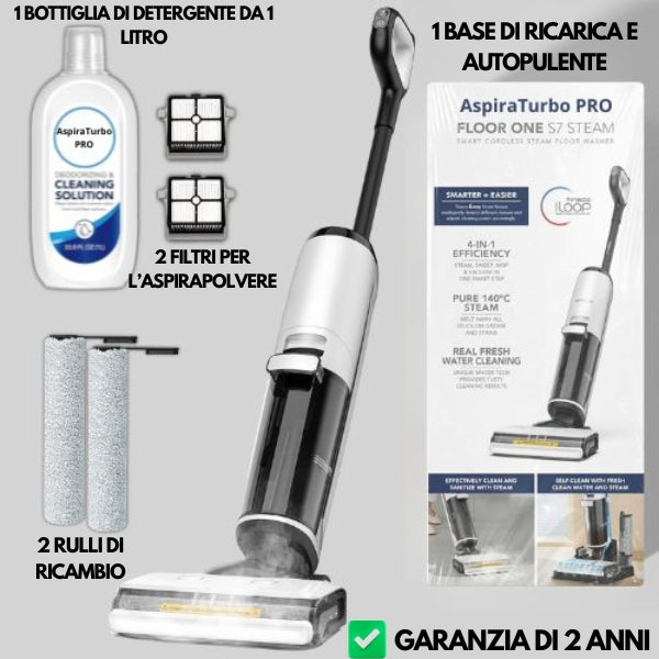 Aspirapolvere Turbo Pro Senza Fili + Accessori Inclusi